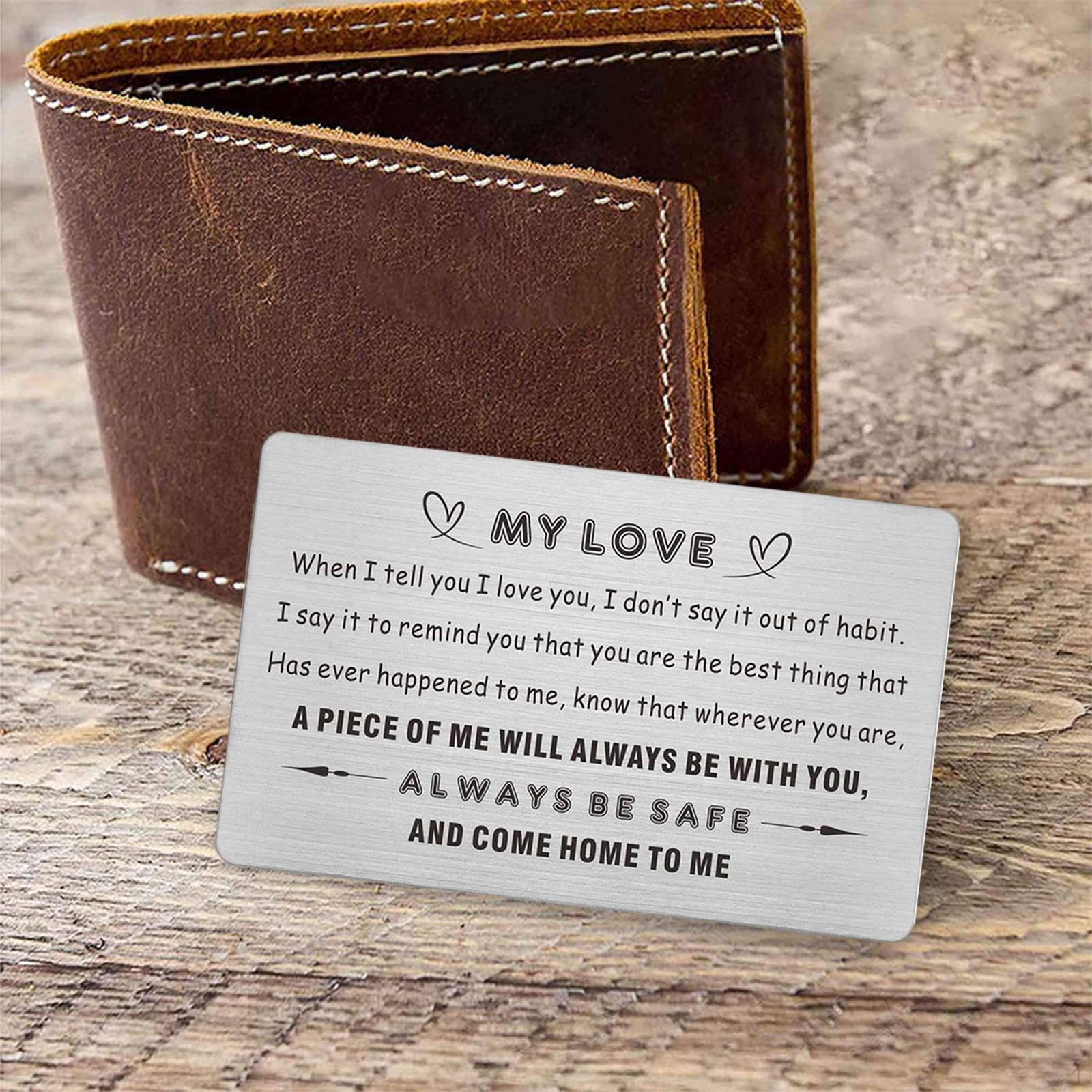 

Кошелек с гравировкой, вставка-карта, подарки для пар, сплав Love Note на День святого Валентина Style B