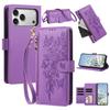 Fashion Long Lanyard Flip Leather Phone Case For iPhone 17 Pro Max 17E 16 Plus 15 14 13 12 Zipper Wallet Card Back Cover Coque