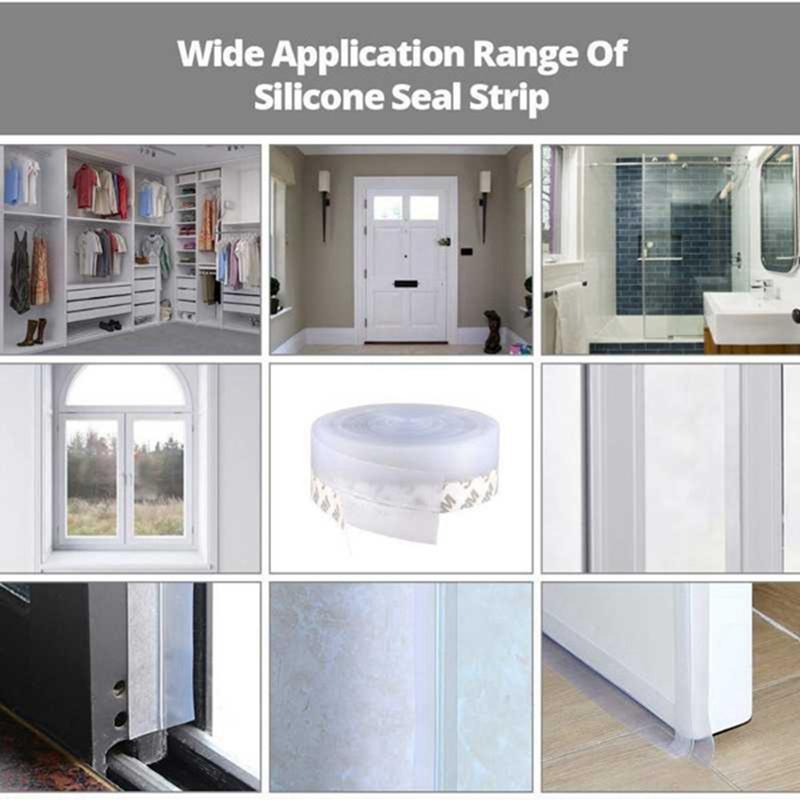 3/5M těsnící páska dna dveří odolná vůči povětrnostním vlivům Gumové těsnění oken odolné proti větru Prachotěsná samolepicí páska na sklo dveří