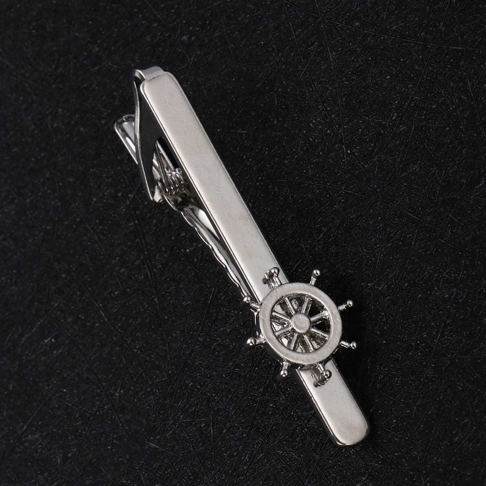 Wedding Fashion Jewelry Tie Pin Clasp Clip Necktie Bar Clasp Men Necktie Buckle Rudder Tie Clip
