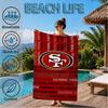 Faithful 49ers Football Beach Towel, Microfiber Beach Towel, Perfect For Pool, Beach, Travel, Home Decor Beach Party Fan Gifts