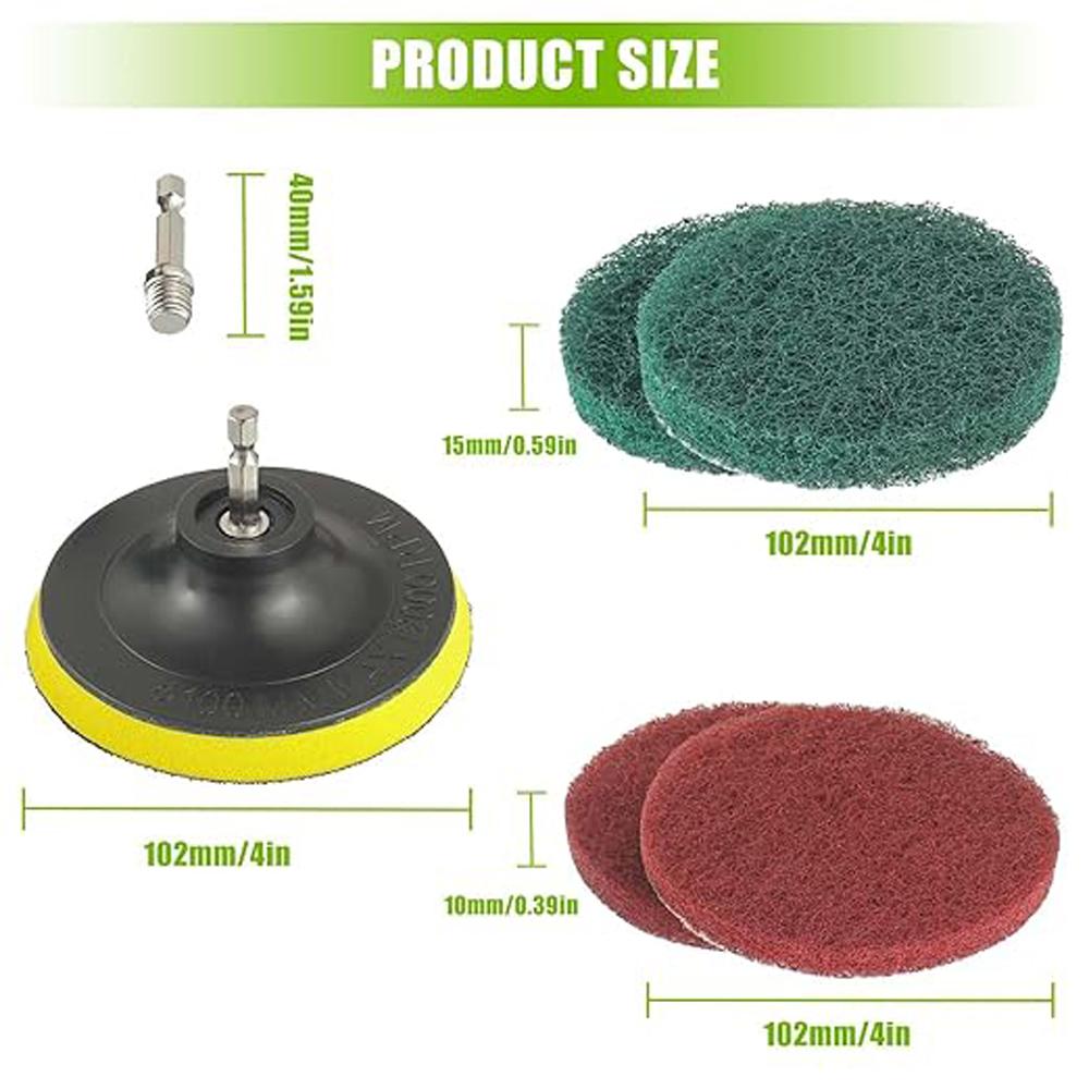 Car Electric Drill Brush Kit Electric Cleaning Brush Tool Polishing Pad Household Cleaning Tool for Bathroom Floor Tub