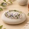 Artistic Bracelet DIY Nature-Inspired Crochet Kit, 3D Animals Plants Hand-Crocheted Handmade Kit Flower Maple Dragonfly Butterfly Jewelry Making Set,