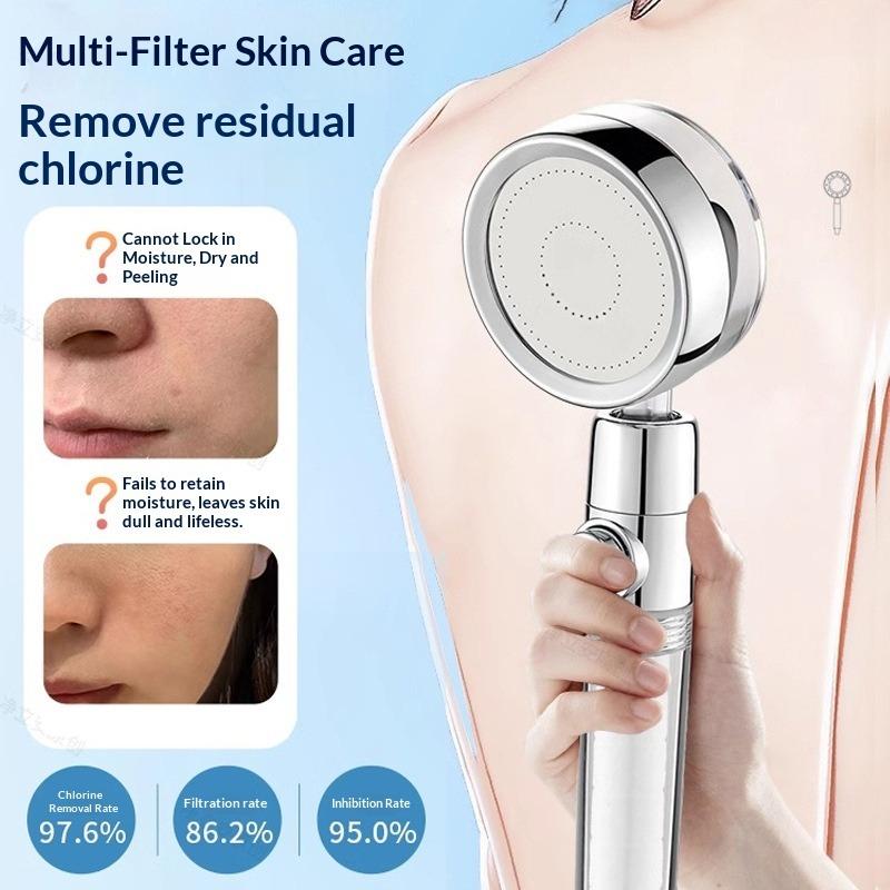 Filtered High Pressure Shower Head Travel Portable Bathing Shower ABS Plastic Hotel Travel Shower Head Skin-beautify With Filte