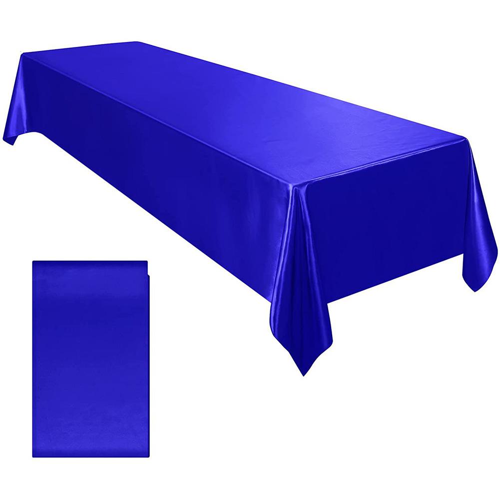 Satin Tablecloth Table Cloth 145x260cm For Banquet Decor Wedding Dining Table 9Colors Birthday Christmas Banquet Decor Home Part
