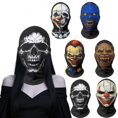 Horror Halloween Masque Adults Scary Full Head Hood Prop for Halloween Party Cosplay Costume Role Playing Accessory