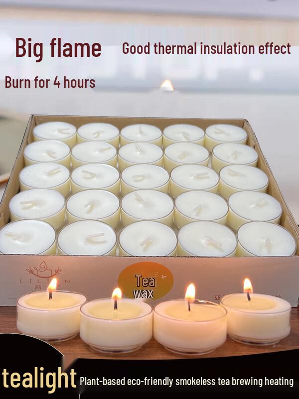 LIEI 4-Hour Smokeless Tea Light Candles