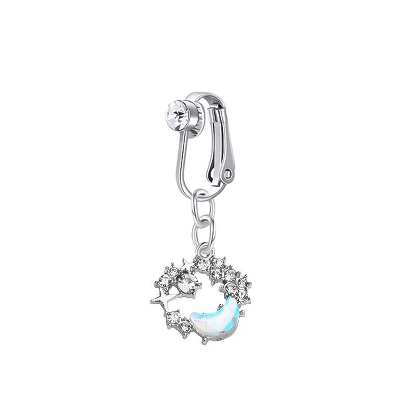Sztuczny Piercing do Pępka Fałszywy Piercing do Pępka Bez Przekłuwania Pępek Piercing do Pępka Kolczyk do Pępka Klips na Chrząstkę Kolczyki do Ciała