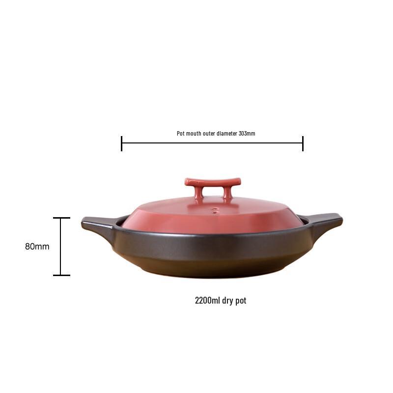 Linpan 12-inch Commercial High-Temperature Clay Pot