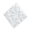 3D Wall Panels 33-Pack 11.81x11.81'' PVC 32 Sq.Ft Coverage Diamond White