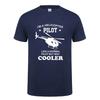 Omnitee I'm a Helicopter Pilot T Shirts Men Funny Cooler Than Normal Cotton Short Sleeve Helico
