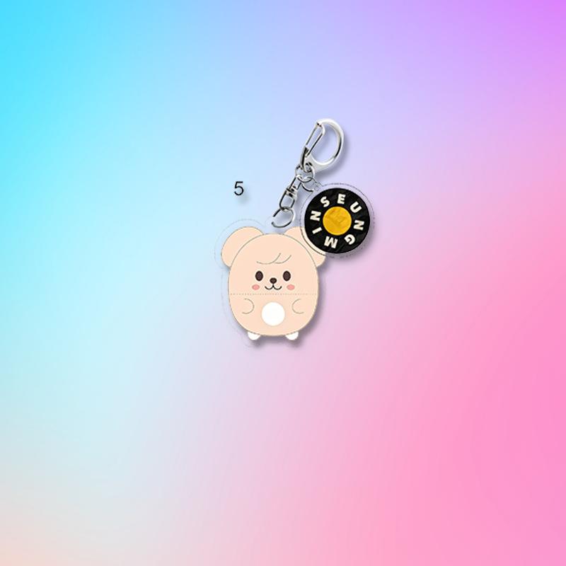 8pcs Stray Kids Acrylic Keychain with Member Name Charm, Cute Chubby Characters Bag Pendant, STAY Fans Kpop Accessory
