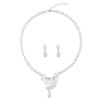 European and American pearl necklace earrings set women's fashion temperament explosive alloy water drop flower bridal dress personality