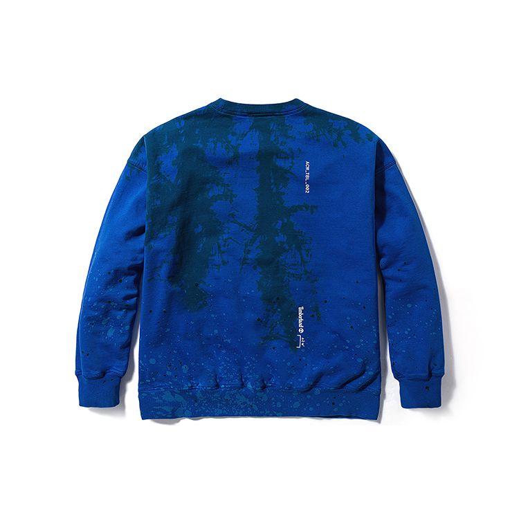 Timberland ® X A-Cold-Wall* Collaboration Series Simple Comfortable Crew Neck Long Sleeve Knit Sweater Men Sweater Blue A5N5A-EE8