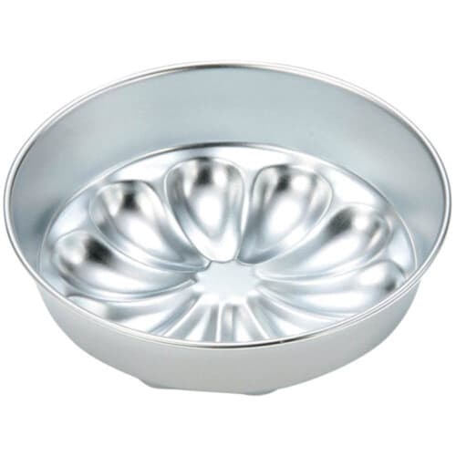 Tiger Crown Silver Cake Pan, 158 x 50mm, Flower Cake Pan, Chrome Plated Steel, 10 Wave Pattern, 1095