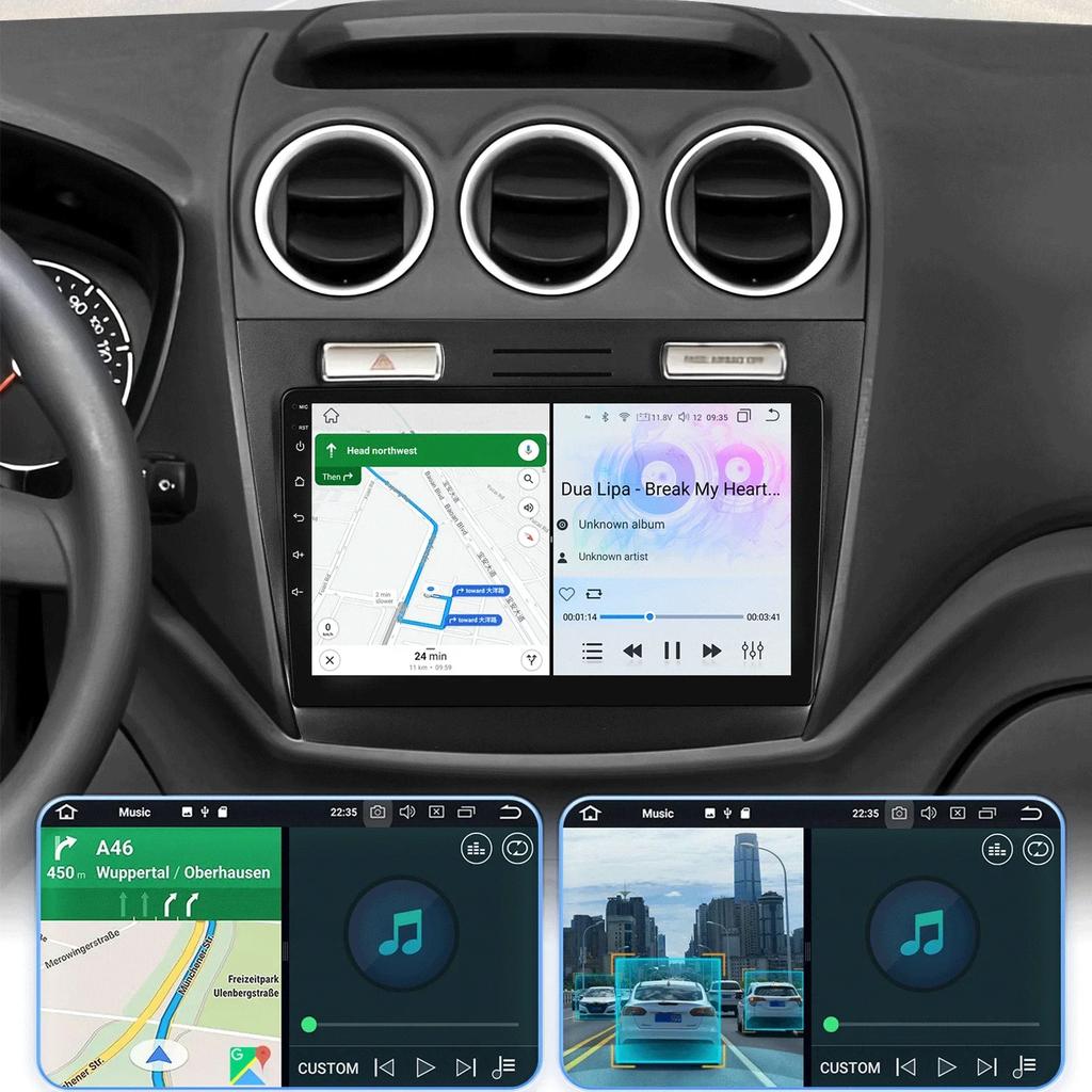 Hizpo 8 Core Carplay 4G 10.1'' Sistemas inteligentes de carro Android Rádio de carro para Ford Transit Connect 2005-2014 Tourneo Connect Tela inteligente DSP