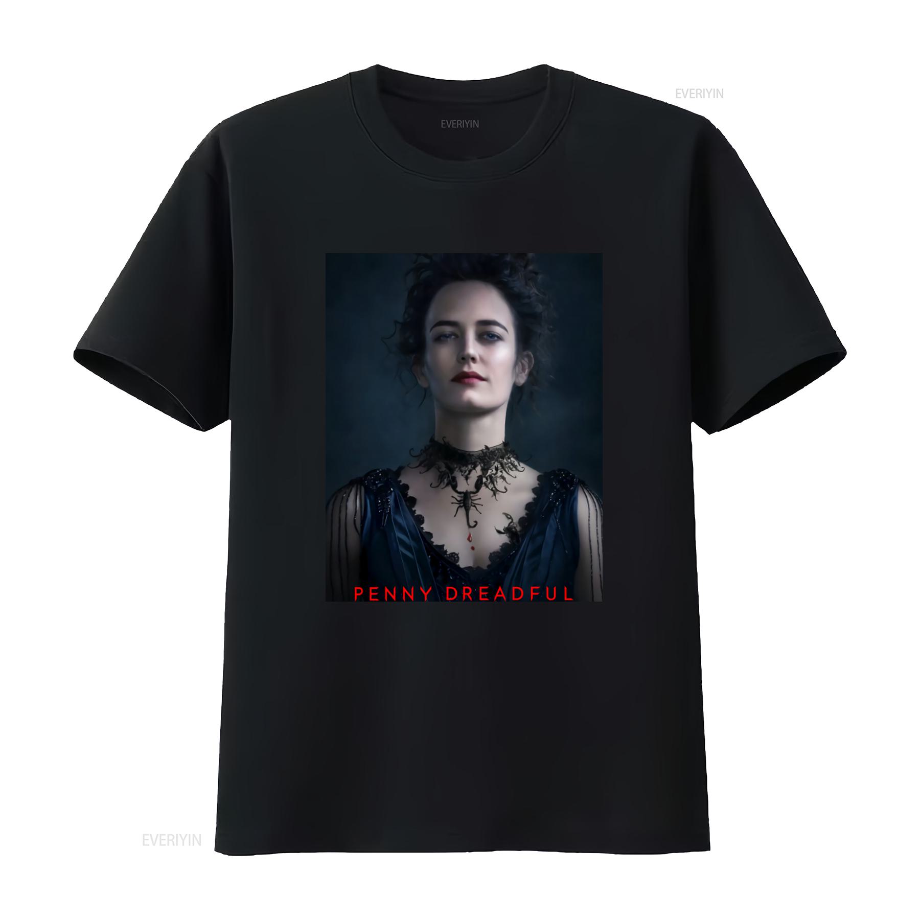 

Penny Dreadful Vanessa Womens T Shirt Gothic Style with Scorpion and Blood Drop Print vintage Washed Stylish graphic Versatile 4XL