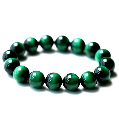 Pulsera de piedra de ojo de tigre verde sudafricano natural, piedra de ojo de águila, cuentas de Buda, joyería