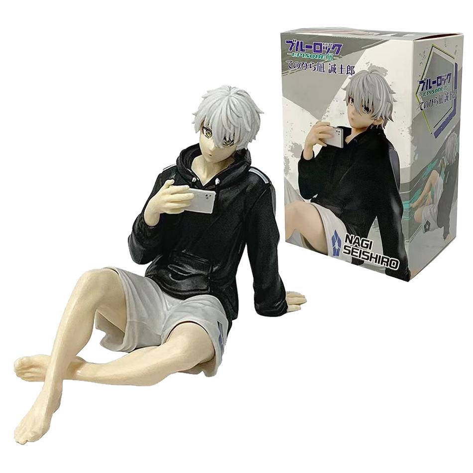 BLUE LOCK Nagi Seishiro Figurka Anime Białe Włosy Shinji Piłka Nożna Model Statua Kolekcjonerska Boże Narodzenie Prezent Dekoracje