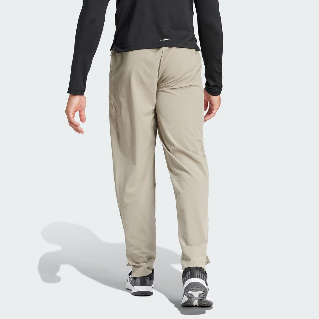 adidas Trainingshose Unifarben Logo Elastischer Bund Sport Lange Hose Herren Unterteile Kieselgrau IS3790