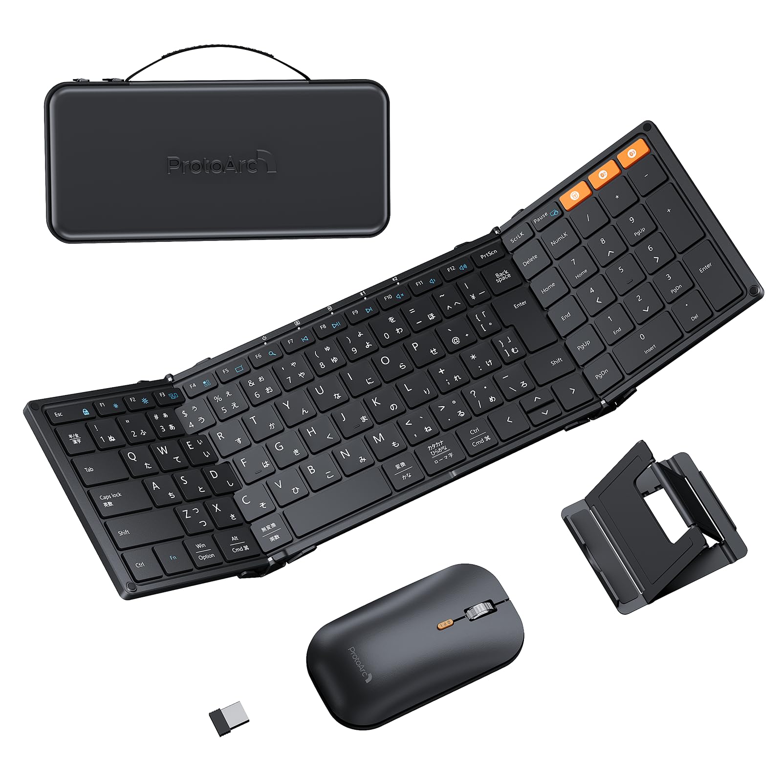 

Бездротовий набір ProtoArc XKM01 Клавіатура та Миша Підключає 3 Пристрої Сумка для Зберігання Смартфона Ідеально для та Бізнесу Сумісний з та Новий для Чорний Набір,