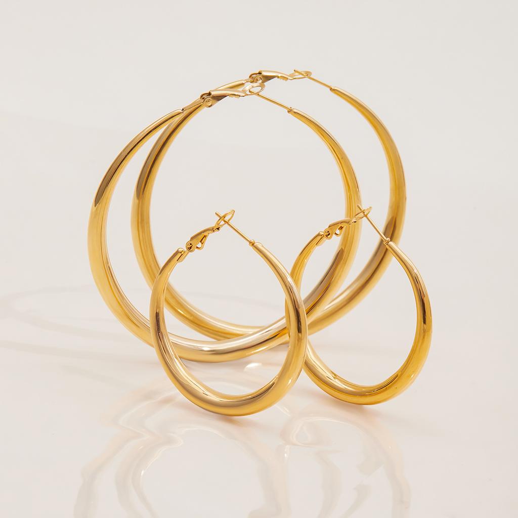 Yori Popular Stainless Steel Large Hoop Earrings for Unisex Men Women High Quality Versatile Jewelry Waterproof