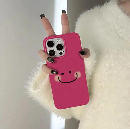 

Smiling Face Blush Powder Lychee Pattern Soft Case for Apple 17PROMAX, 16/12 Large Hole, 15 Cute Design. Apple 17 Air