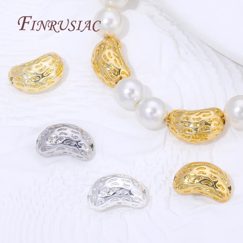 14x9mm 18K Gold Plated Brass Irregular Beads For Jewelry Making,Decorative Beads,Bracelets Spacers Bead DIY Accessories