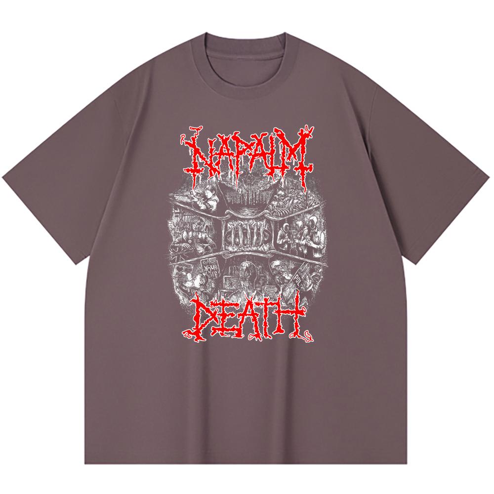 230 g/m² 100% Baumwolle Heavy Metal T-Shirt Rockband Beliebte Musik Druck Unisex Schweres Baumwoll-T-Shirt