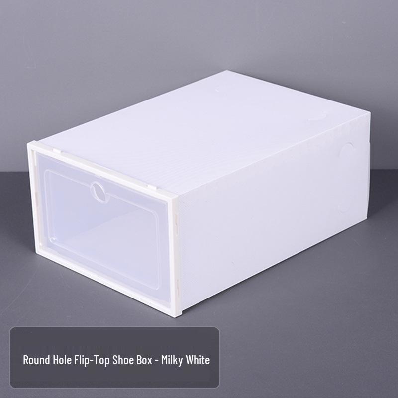 Multi-Color Flip-Top Shoe Storage Box - Dustproof & Moisture-Proof, Stackable PP Plastic Shoe Rack