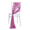 2pcs Chiffon Chair Sashes Wedding Chair Decoration 20x250cm for Wedding Aisle Party Banquet Event Baby Shower