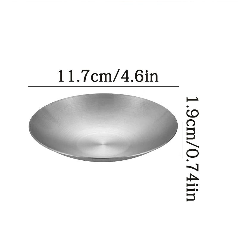 304 Stainless Steel Food Storage Trays Dipping Sauce Dish BBQ Picnic Camping Food Container Tableware