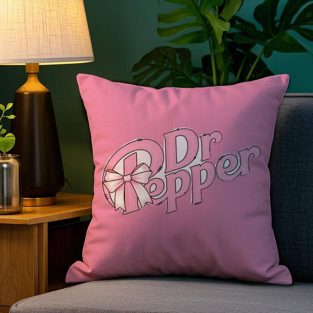 

Cherry Drink D-Dr-P-Pepper Pillow Case Plush Fabric Soft Double Sided Print Home Sofa High Quality Cushion Cover Throw 12x12Inch