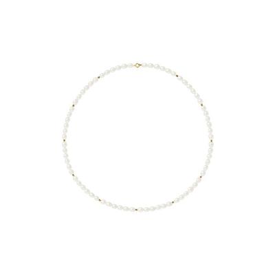 Necklace - Pearls & Colors - AAA+ Freshwater Cultured Pearl - 4-5 Mm - 375/1000 Yellow Gold - 42 Cm
