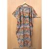 Baumwolle Damen Sommer Hippie Nachtwäsche Dschungel Print Pfirsich Langes Maxi Kaftan Kleid CKFTN-SCRN-FULL-BUYIT-086