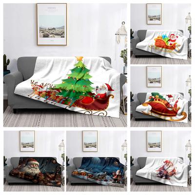 Home Decoration Plush Throw Sofa Blanket Bedspread Bed Fluffy Soft Blankets Decor Plaid Modern Halloween Merry Christmas Winter