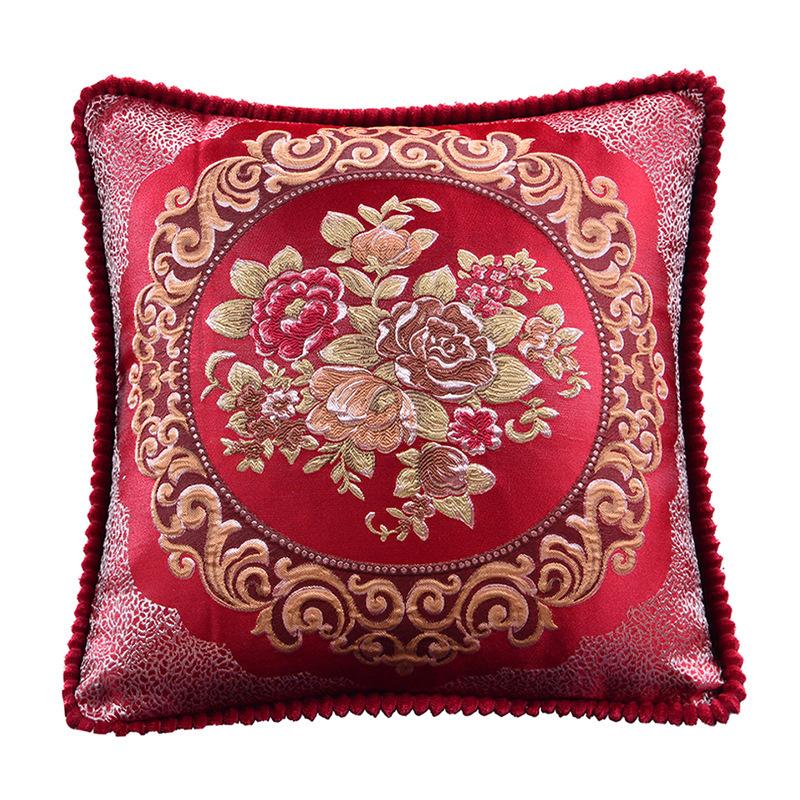 48x48cm 1pcs European Jacquard Pillow Cover Car Bedroom Home Theme Decoration Pillowcase Soft and Wear-resistant Square Sofa Waist Cushion Covers