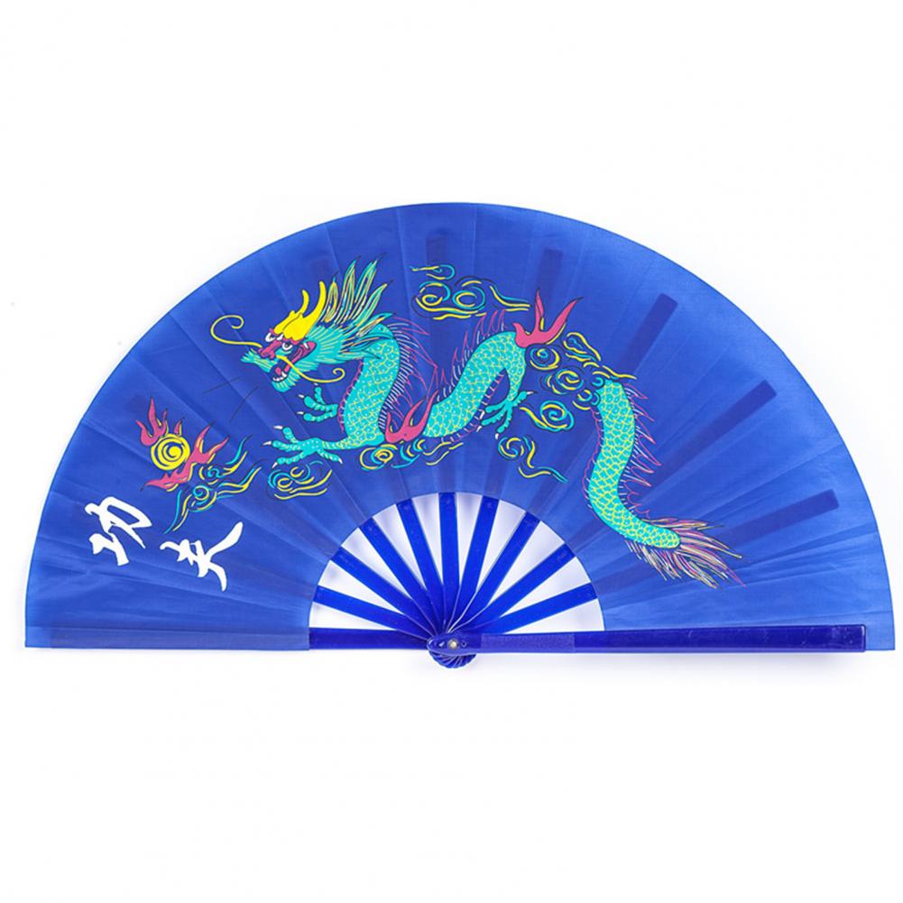 Folding Fan Elegant Chinese Dragon Tai Chi Fan Kung Fu Fan Metal Rivet Handheld Fans High Quality Performance Fans abanico
