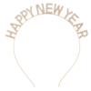 Headdress Letter HAPPY NEW YEAR Headband Rhinestone Crown Korean Style Hair Hoop Female Jewelry