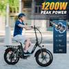 Vitilan U7 Electric Bike 750W Motor Dual Disc Brakes 48V 20AH Foldable Adult Electric Bicycle Max Load 150Kg