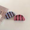 Korean Blue Stripe Acetate Claw Clip, Retro Style Updo Shark Clip for Girls