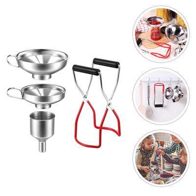 Can Clip Kuchyňský gadget Protiskluzový trychtýř Olej Nerezová ocel Svorka pro zvedání tekutin Praktický Domácí trychtýř Omáčka