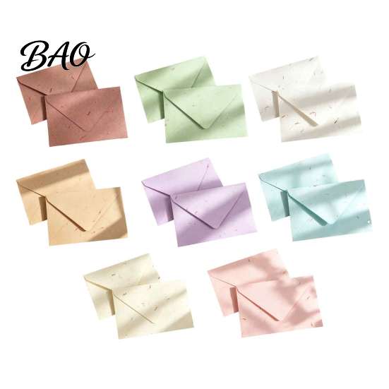 Decorative Stationery for Love Letters 10PCS Petal Art Envelopes, Real Floral Texture Design, Thick Paper Western Style Envelopes Invitations