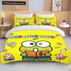 10 Sizes Sanrio Keroppi Printed Bedding Set Cartoon Anime Duvet Cover Comforter Pillowcase Boys Girls Children Adults King Gift