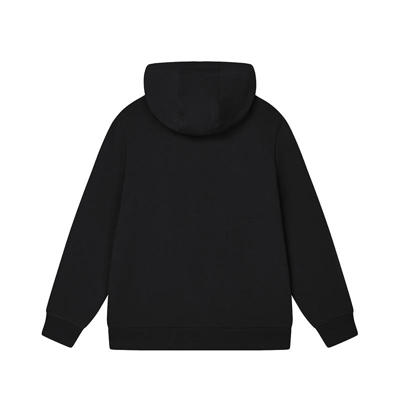 FILA Heritage Series Letter Print Cloud Riding Knit Hoodie Men hoodies Black F11M518212F-BK