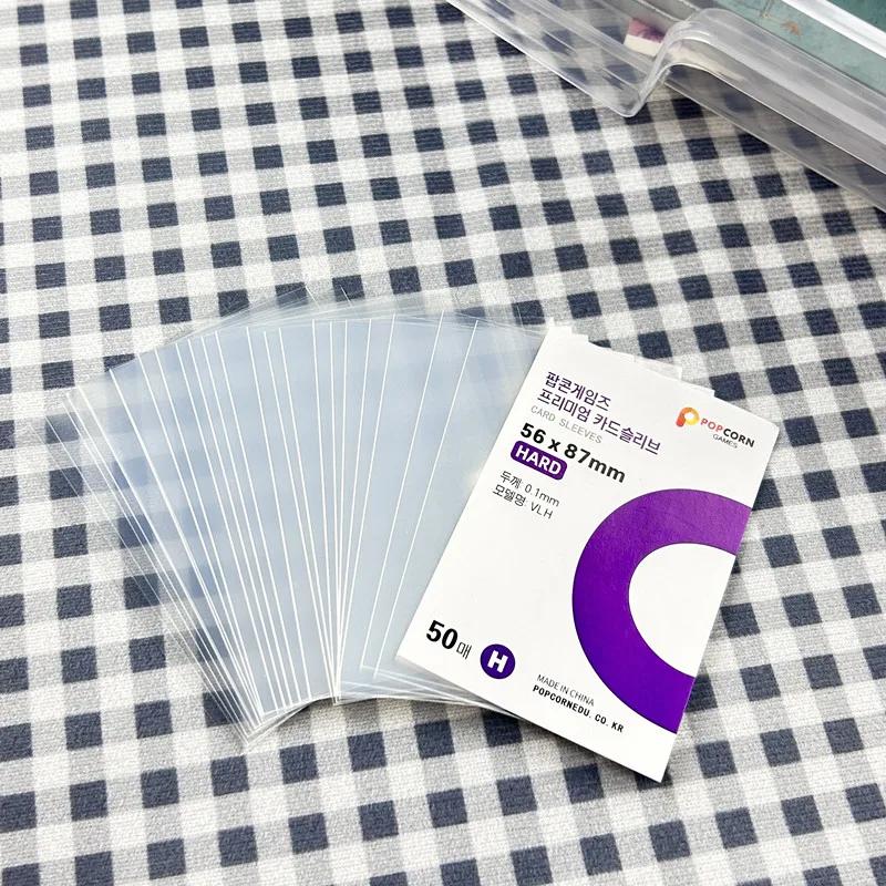 50 Pieces Card Film Protective Film Transparent Card Holder CPP Album Binder Suitable for Camera Storage Album Protection