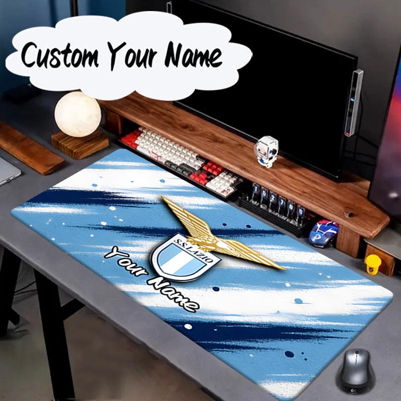 Özel İsim Mouse Pad Lazio Futbol Kulübü Amblemli Mouse Pad, Oyun Mouse Pad'i, Klavye Altlığı, Bilgisayar Dizüstü Bilgisayar için Masa Dekoru Fan Doğum Günü Hediyesi