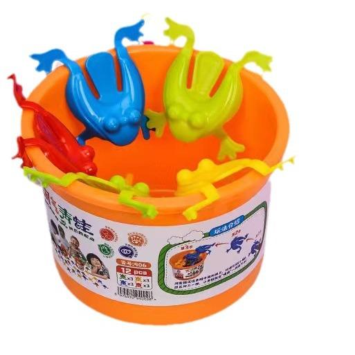 12pc Press Jumping Frog Bouncing Toy for Children To Relieve Stress Birthday Gift Parent Child Interaction Hand Eye Coordination