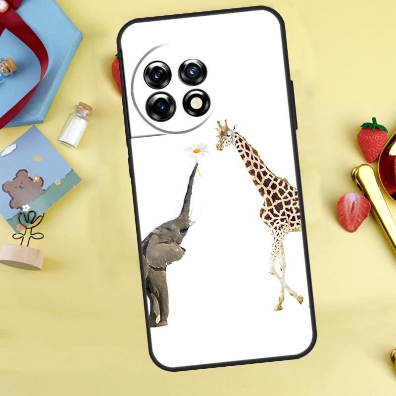 

Cute Cartoon Giraffe Case For OnePlus 15 13 12 11 9 10 Pro 13T 13R 12R 10T 8T Nord 5 CE 3 4 2 Lite N20 N30 Cover OnePlus Nord CE4