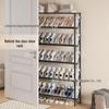 Multi-Layer Wall-Mounted Shoe Rack for Entryway or Hallway